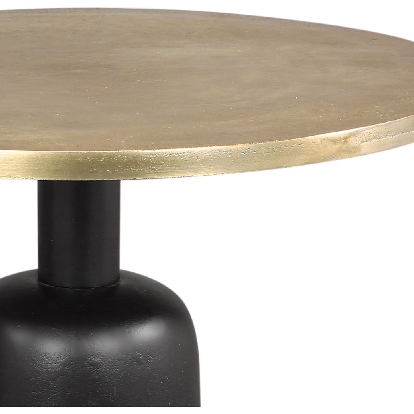 Adira 2pc Round Coffee Table Set in Antique Gold and Black