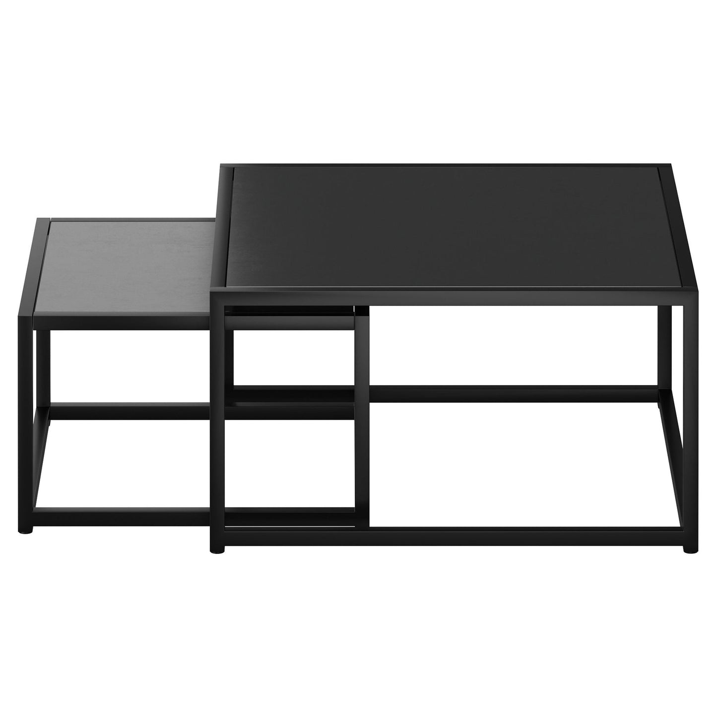 Quinn 2pc Coffee Table Set in Black