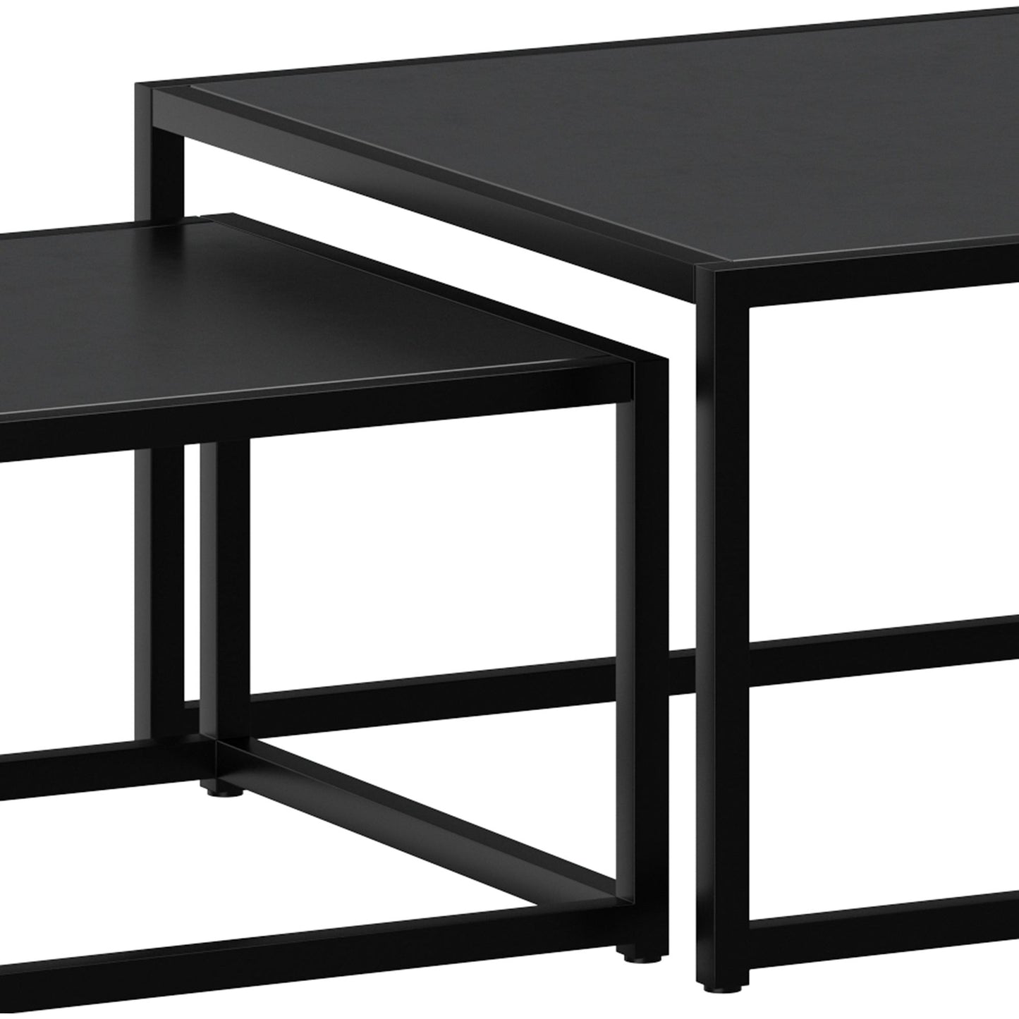 Quinn 2pc Coffee Table Set in Black