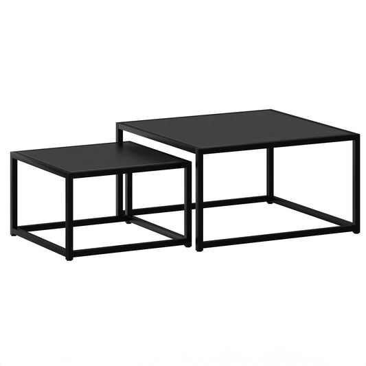 Quinn 2pc Coffee Table Set in Black