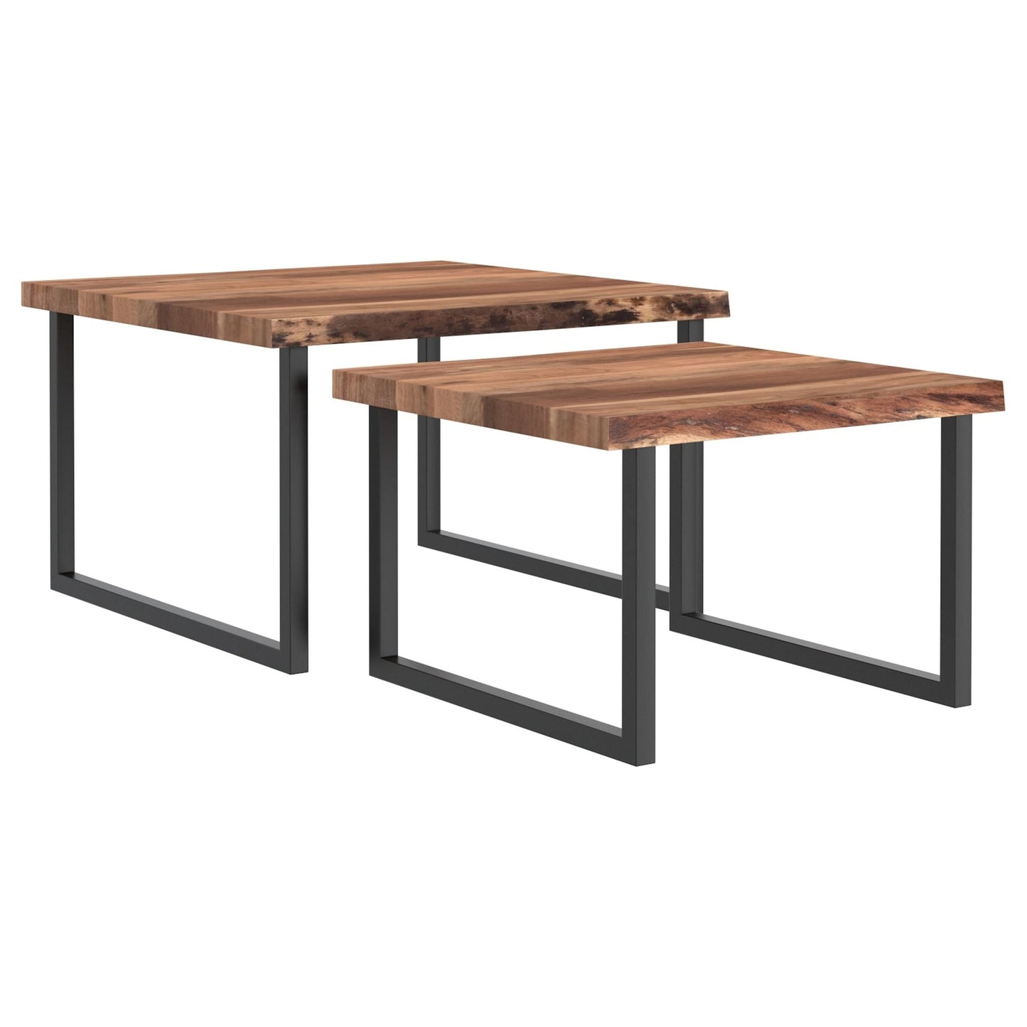 Jivin 2pc Coffee Table Set in Natural and Black