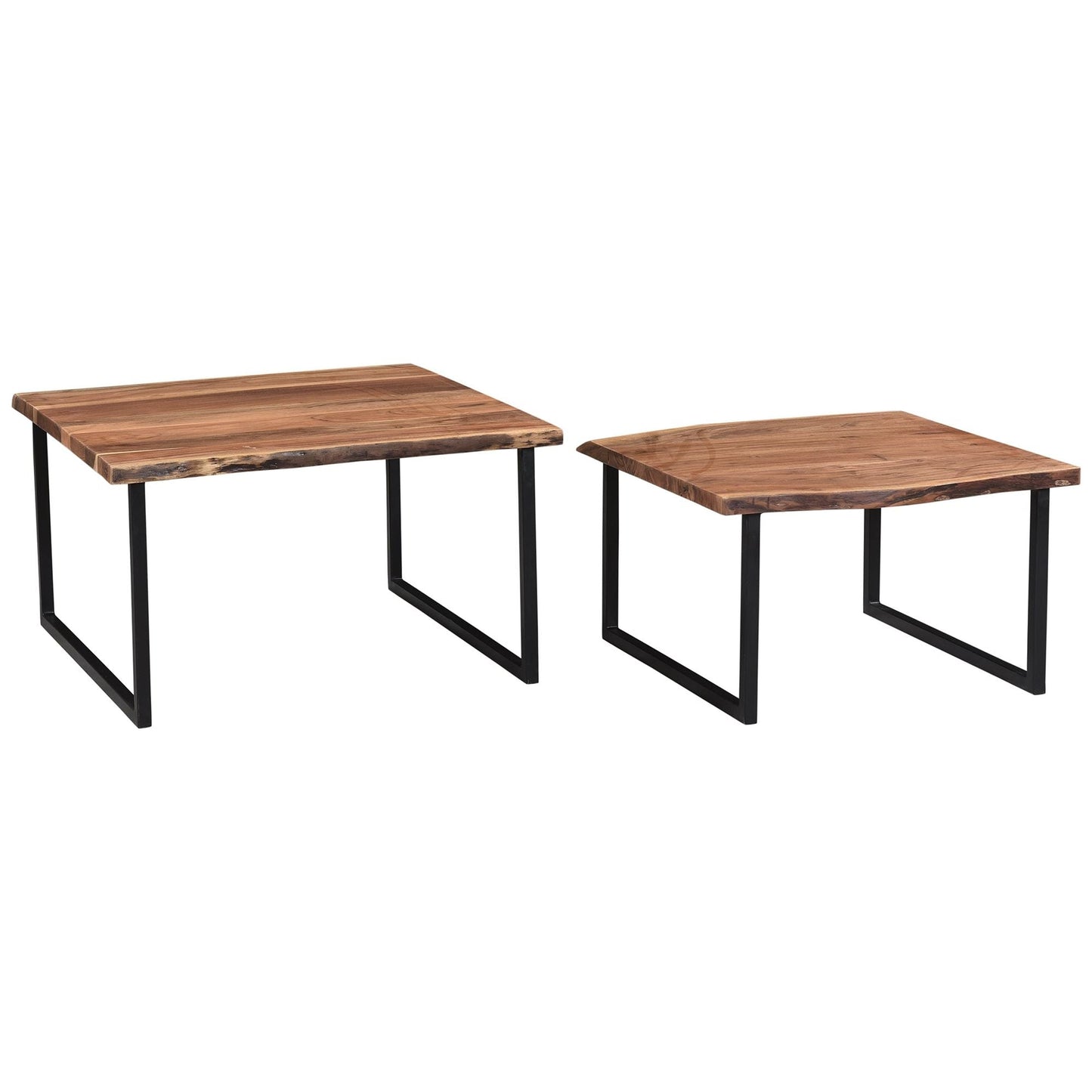 Jivin 2pc Coffee Table Set in Natural and Black