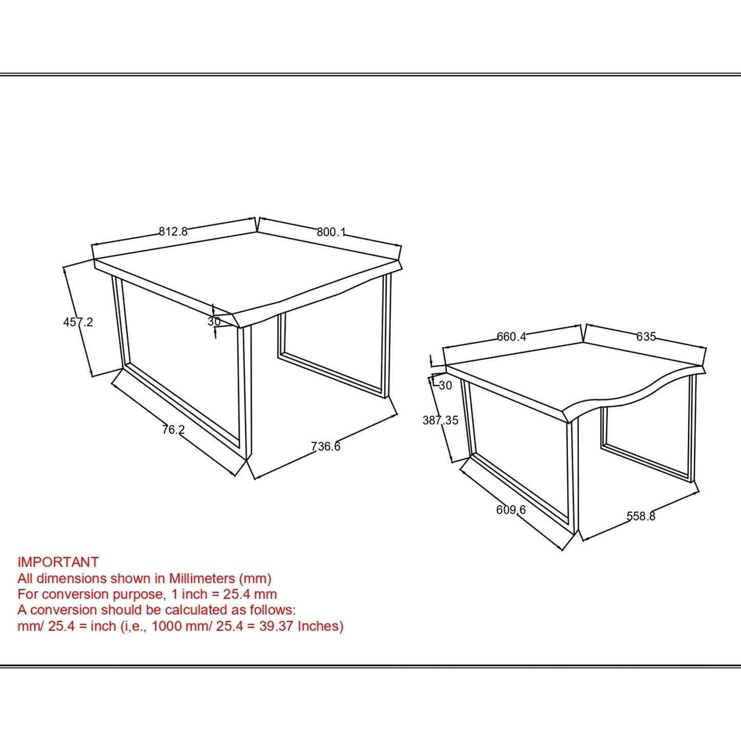 Jivin 2pc Coffee Table Set in Natural and Black