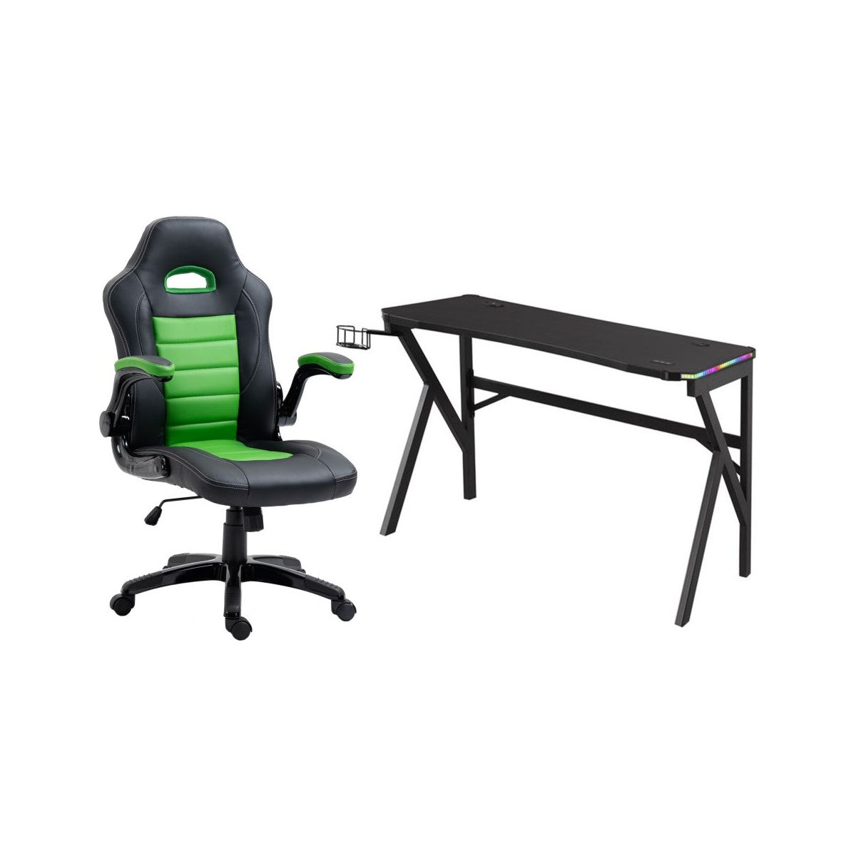 Jio Gaming Desk & Chair Set, Green