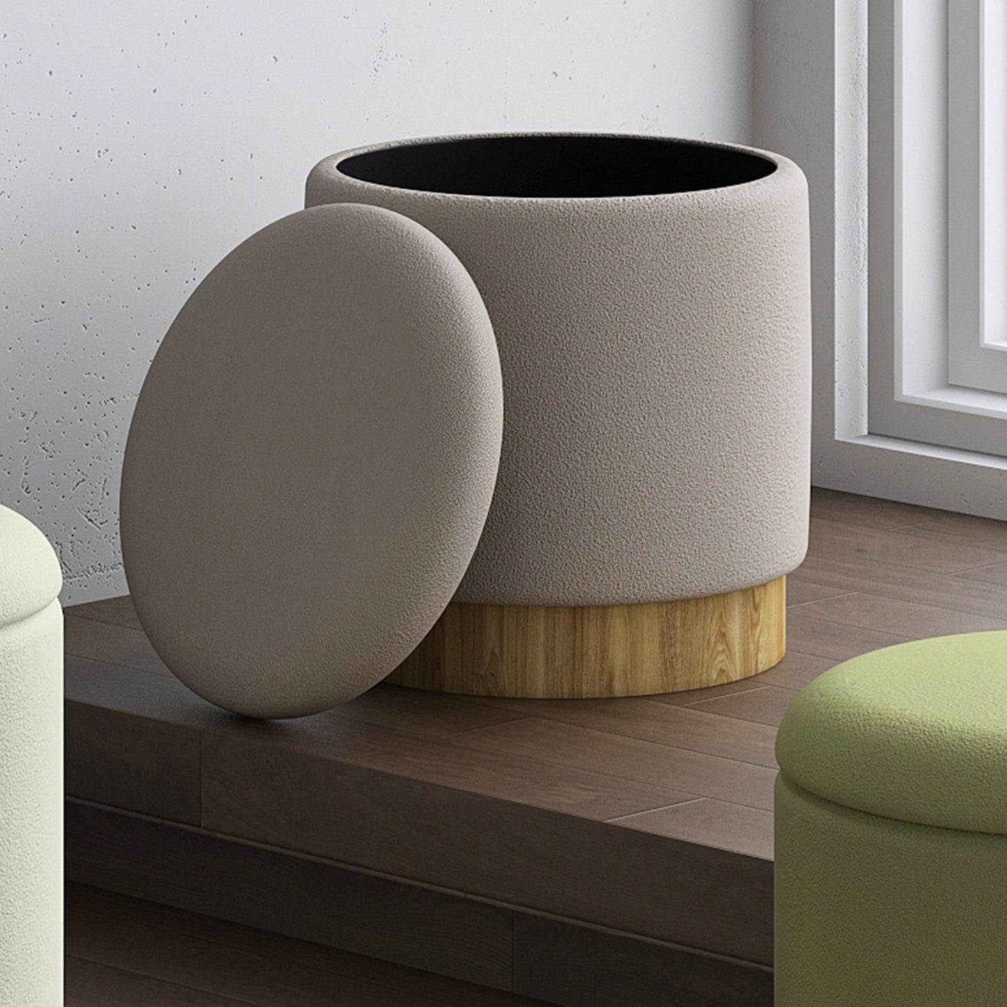 Alya Round Storage Ottoman