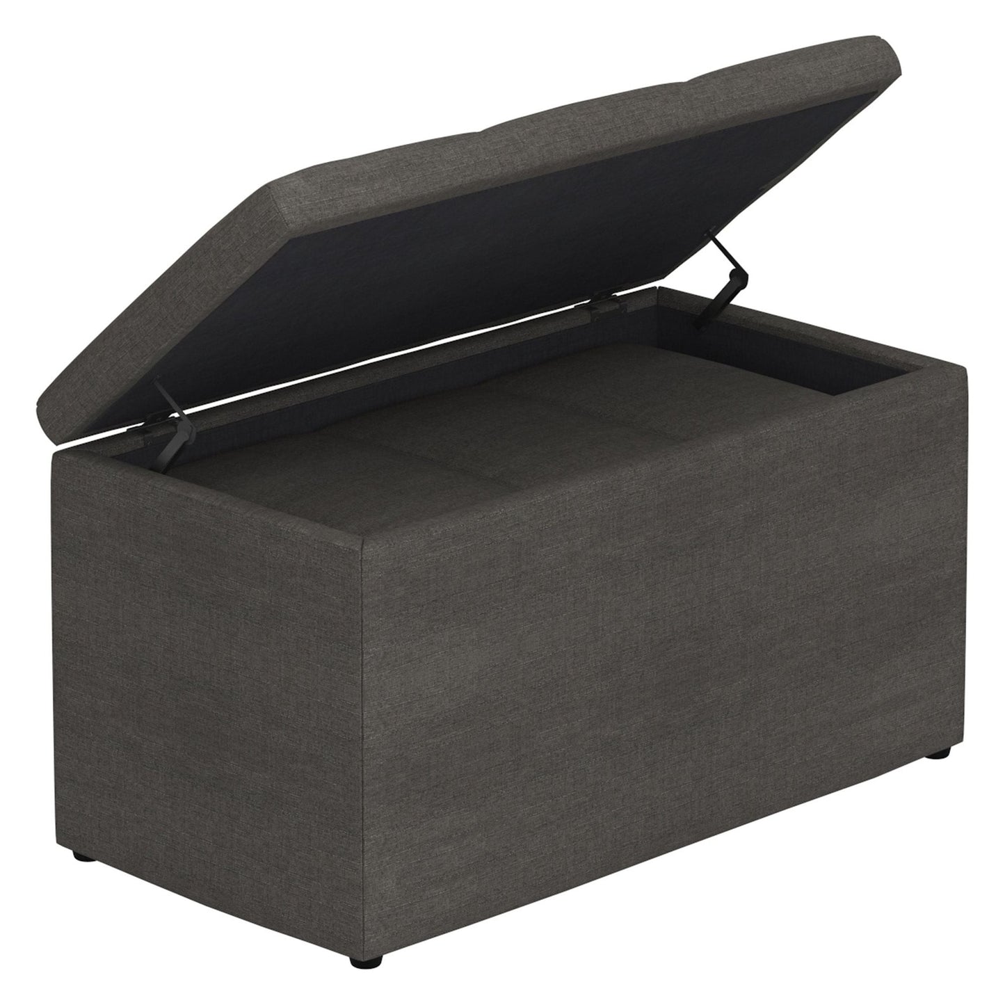 Levi 2pc Rectangular Storage Ottoman Bench Set