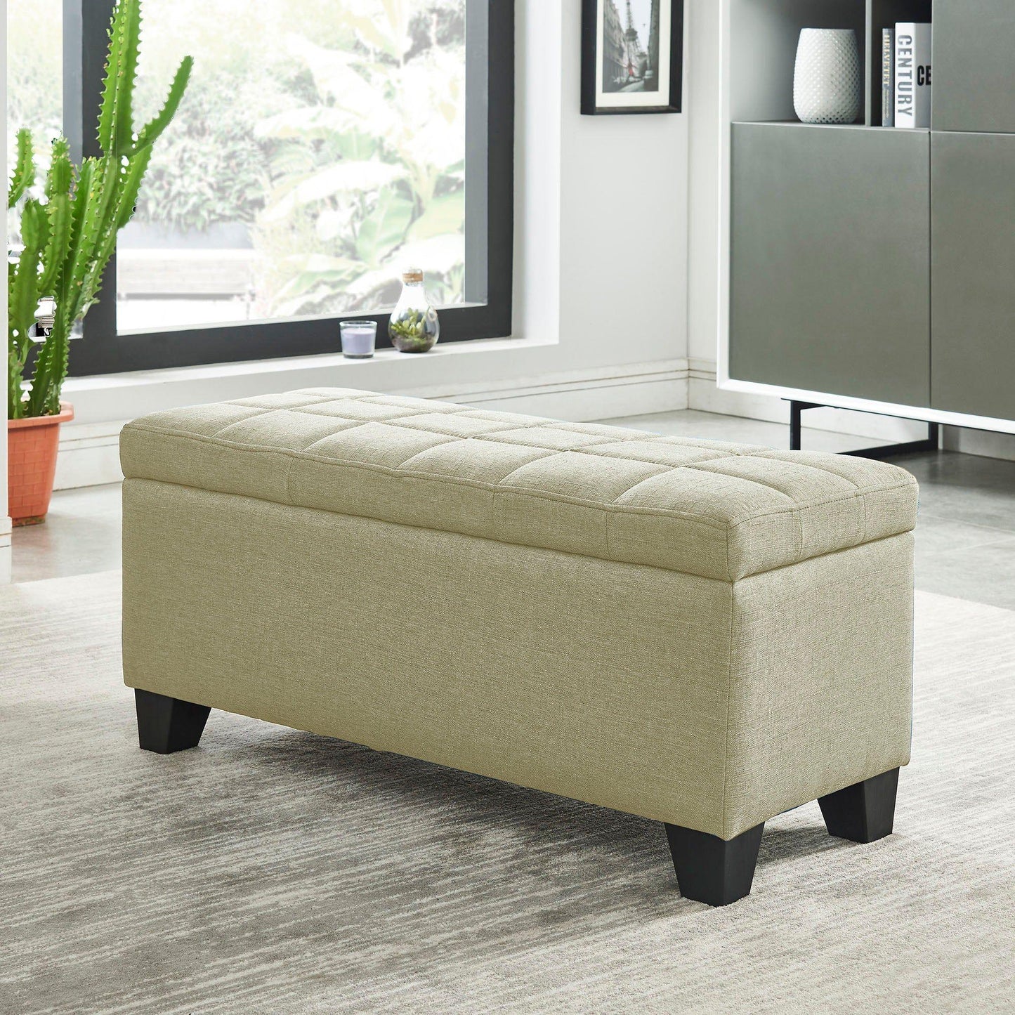 Lila Rectangular Storage Ottoman Bench