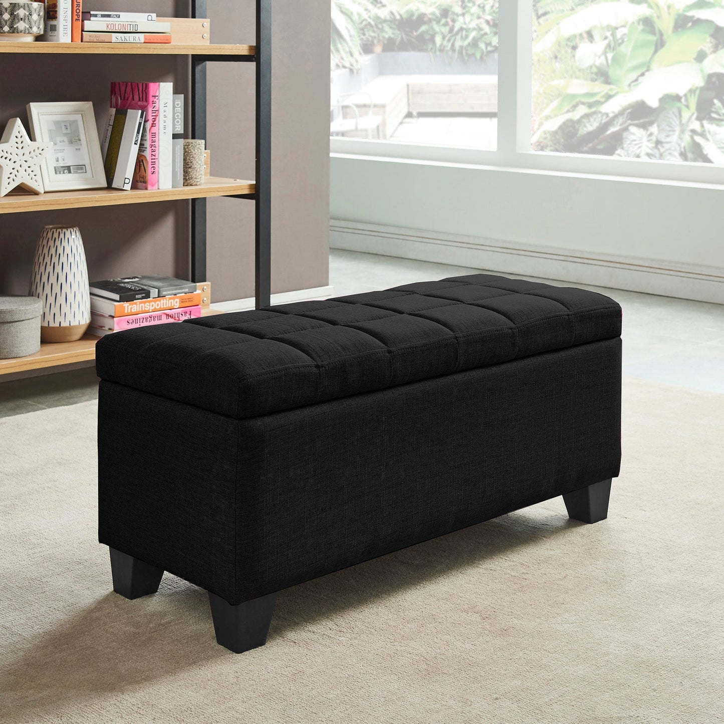 Lila Rectangular Storage Ottoman Bench