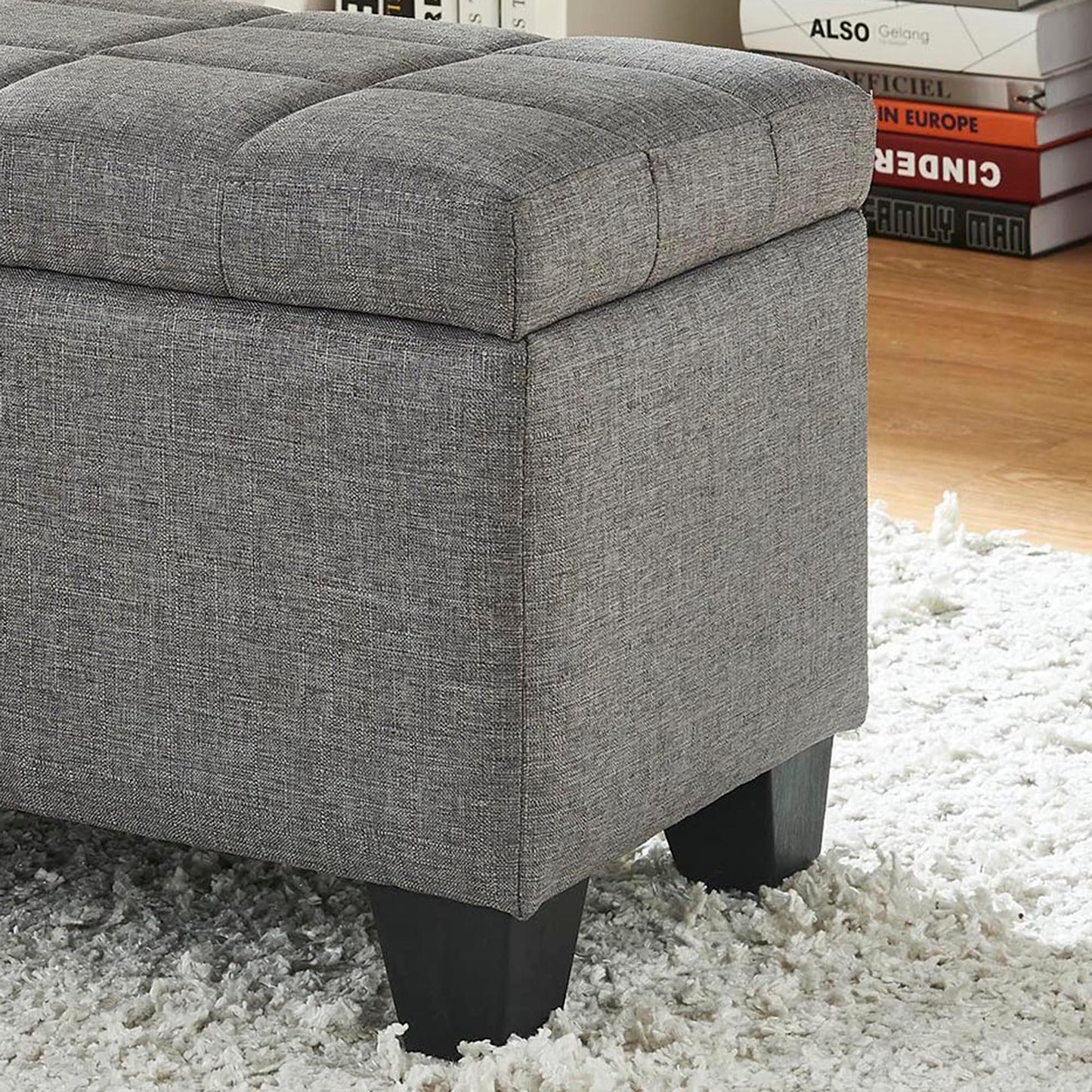 Lila Rectangular Storage Ottoman Bench