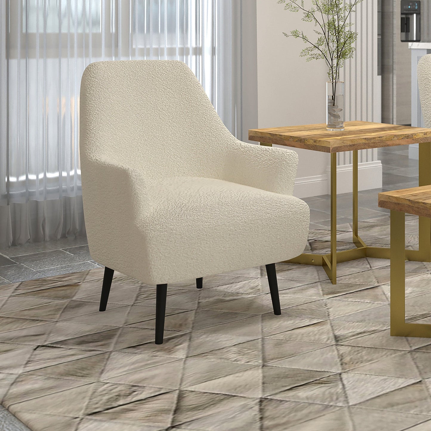 Zoey Accent Chair in Crème