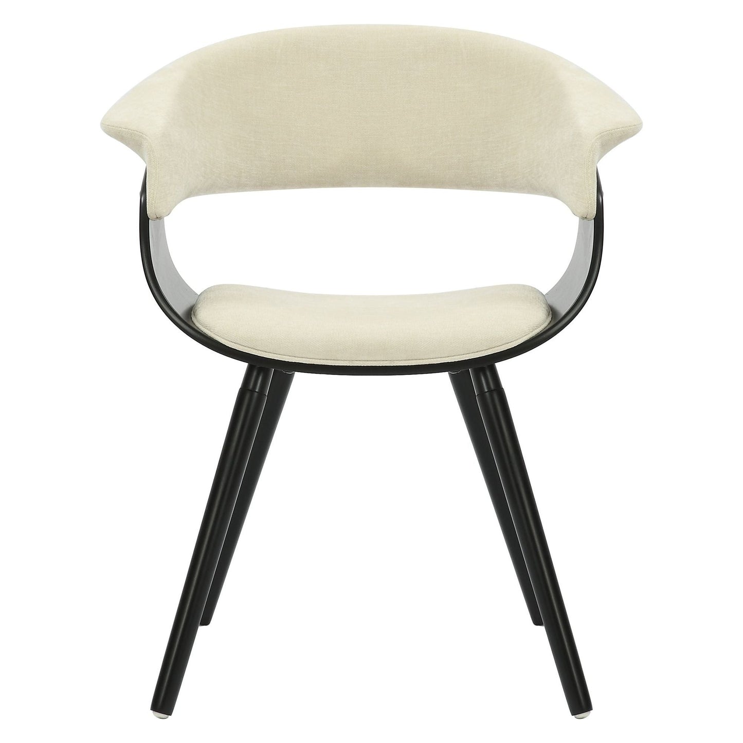 Holt Accent/Dining Chair in Beige Fabric and Black