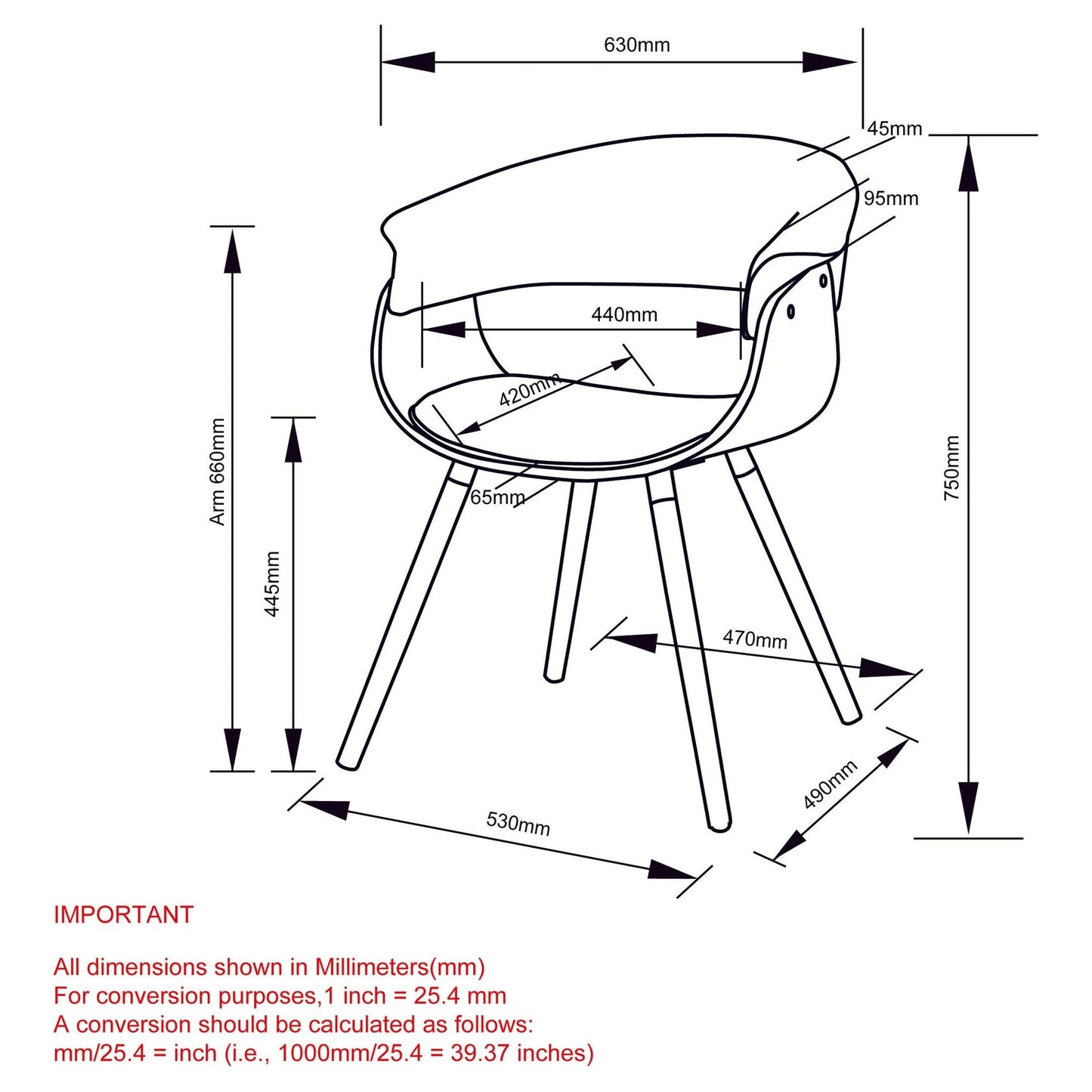 Holt Accent/Dining Chair in Grey and Walnut