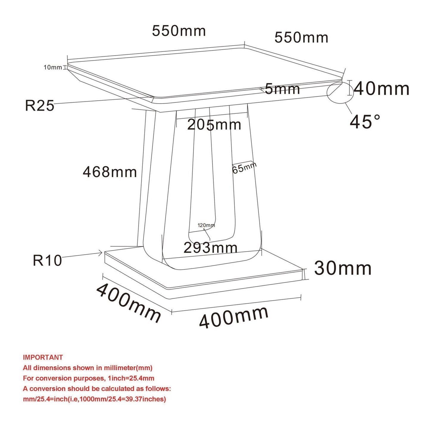 Corvus Accent Table in Warm Grey