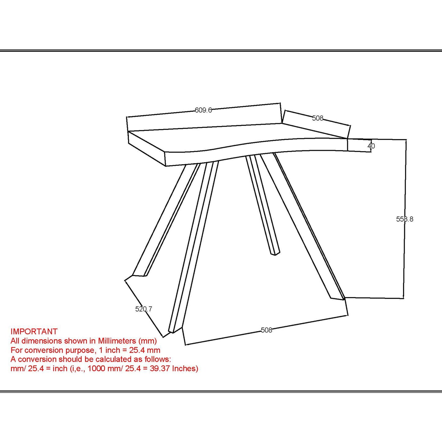 Virag Accent Table in Natural and Black