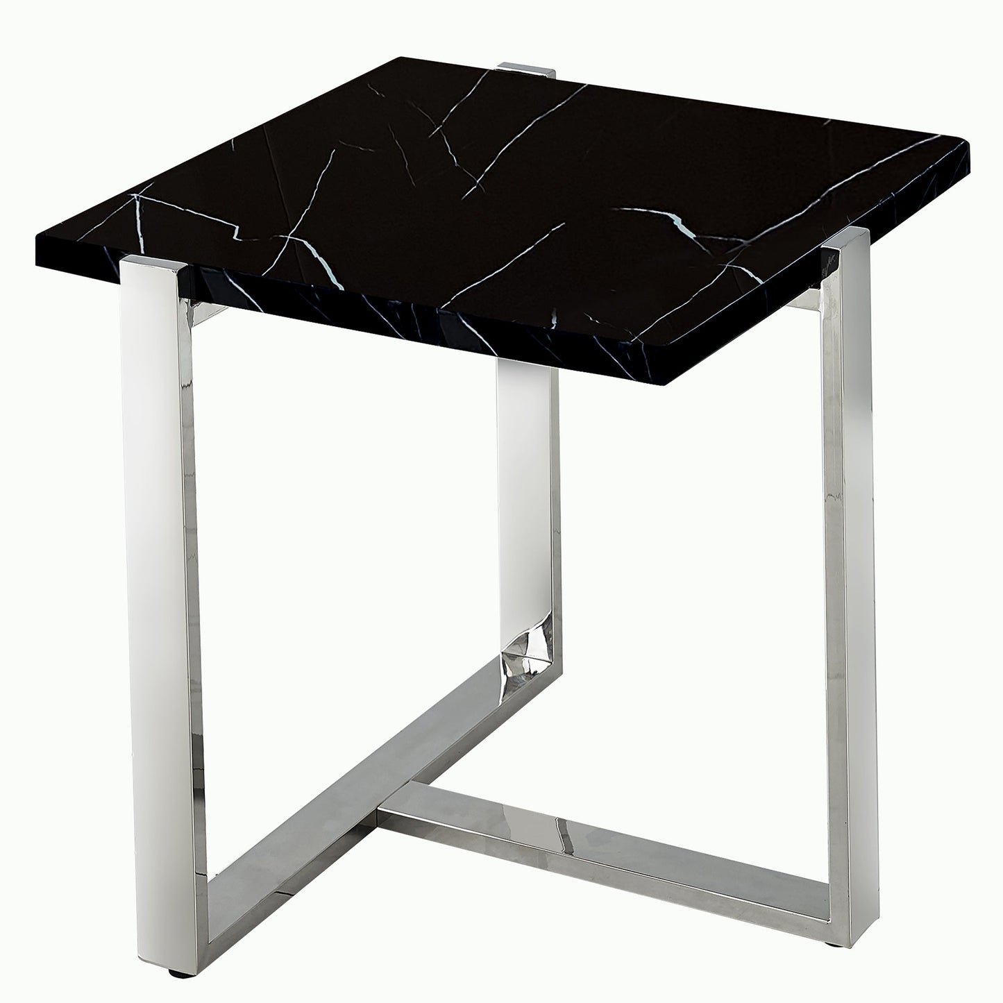 Veno Accent Table in Black and Silver