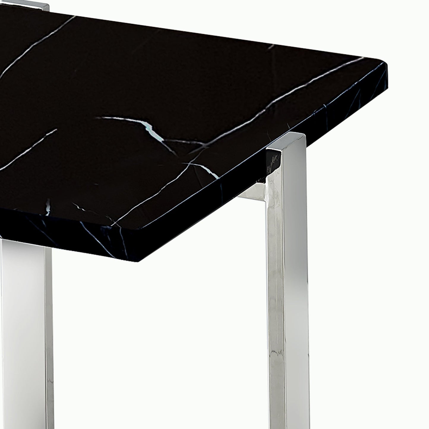 Veno Accent Table in Black and Silver