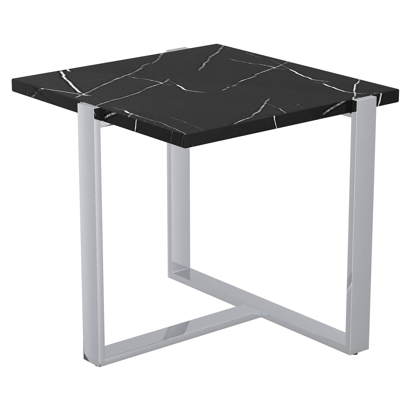 Veno Accent Table in Black and Silver