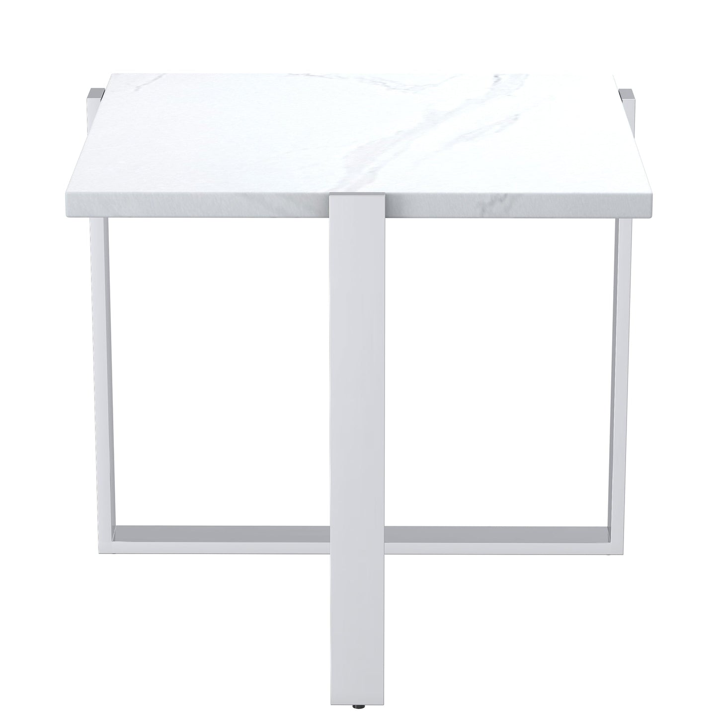 Veno Accent Table in White and Silver