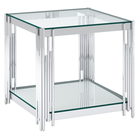 Estrel Large Accent Table in Silver