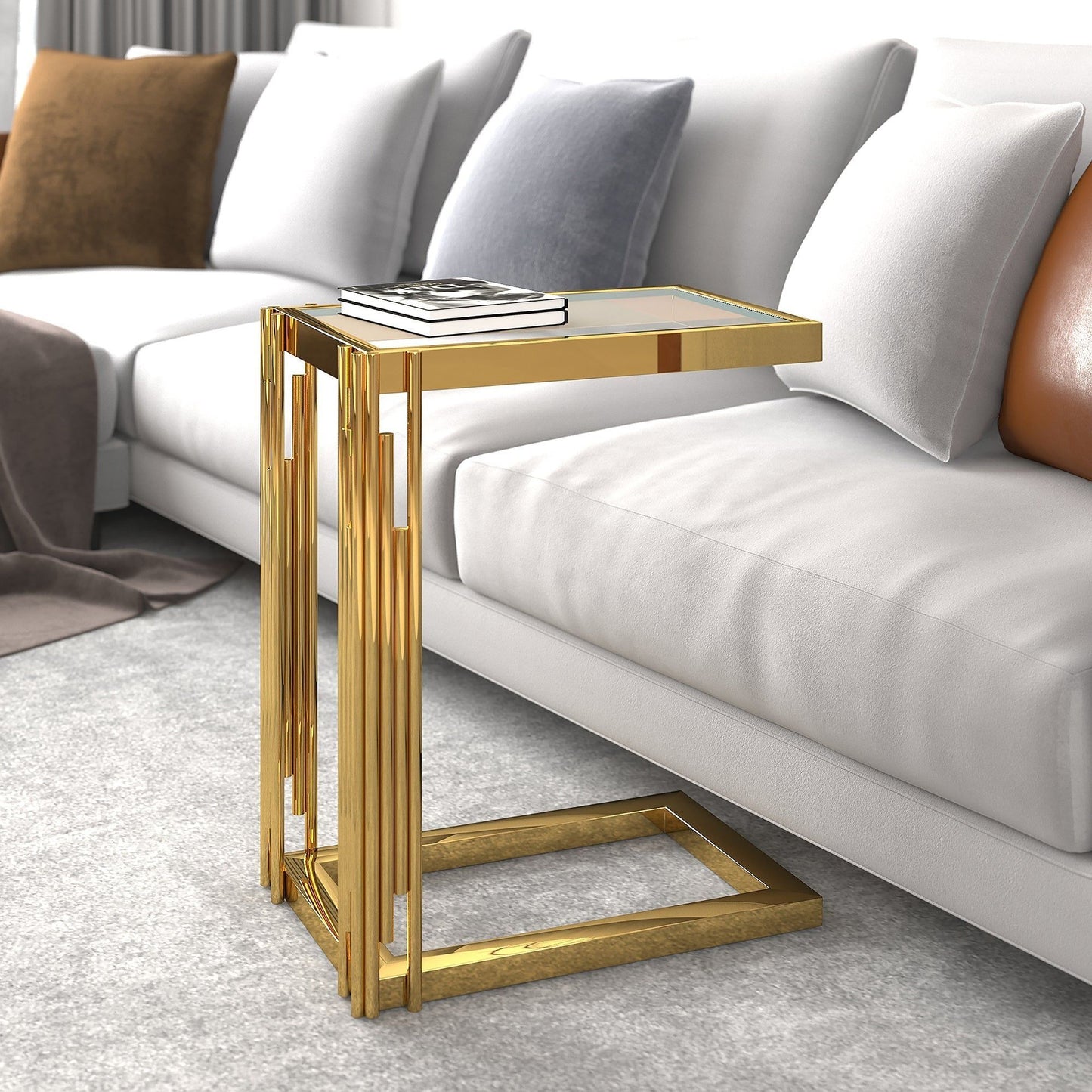 Estrel Small Accent Table in Gold