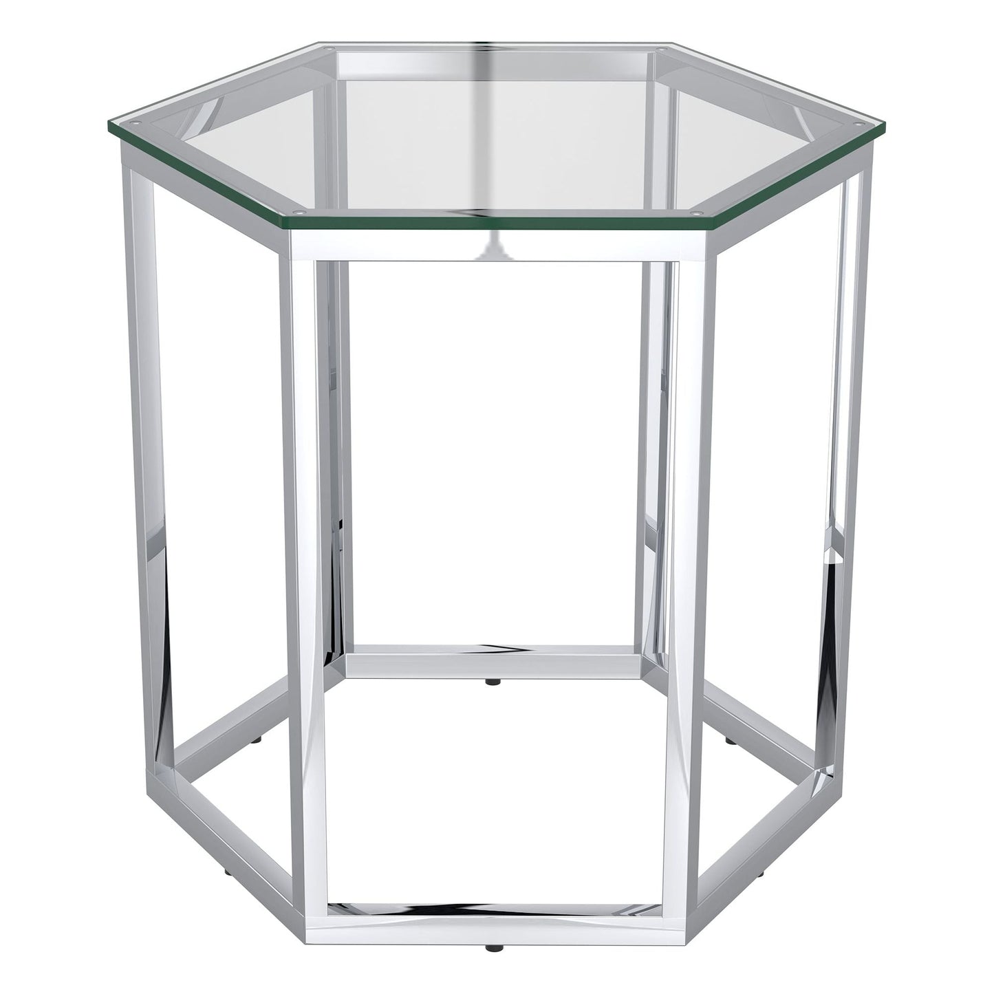 Fleur Accent Table in Silver