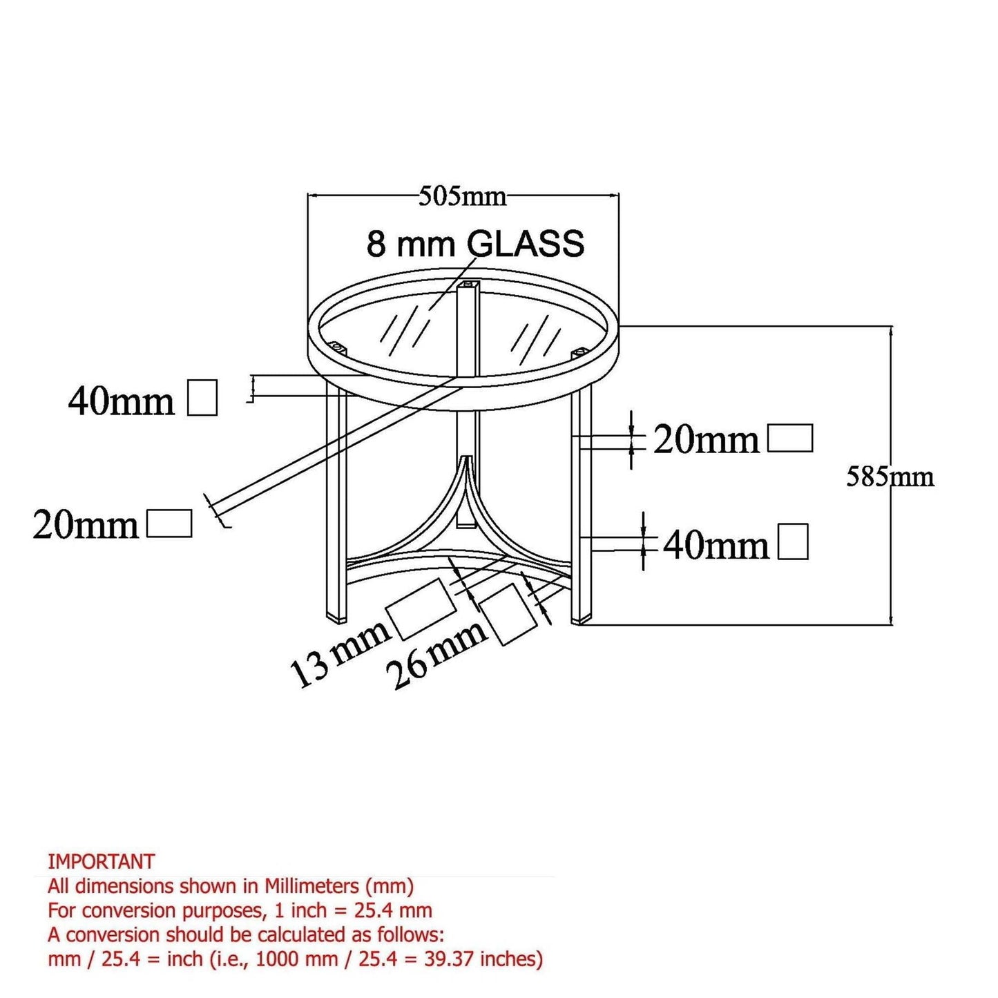 Strata Accent Table in Chrome