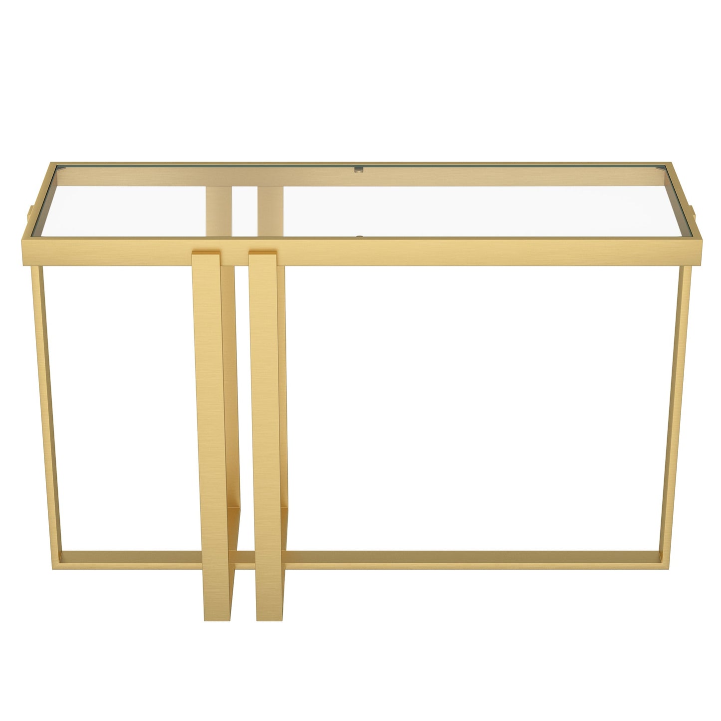 Paxton Console Table in Brushed Gold