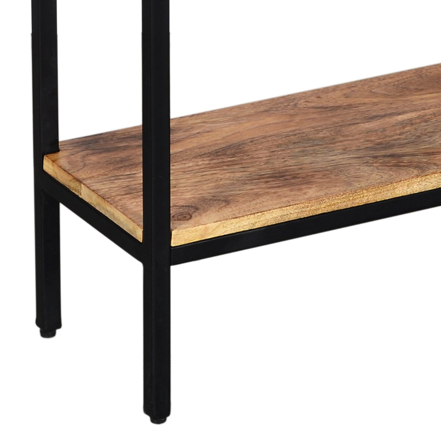 Ojas Console Table in Natural Burnt and Black