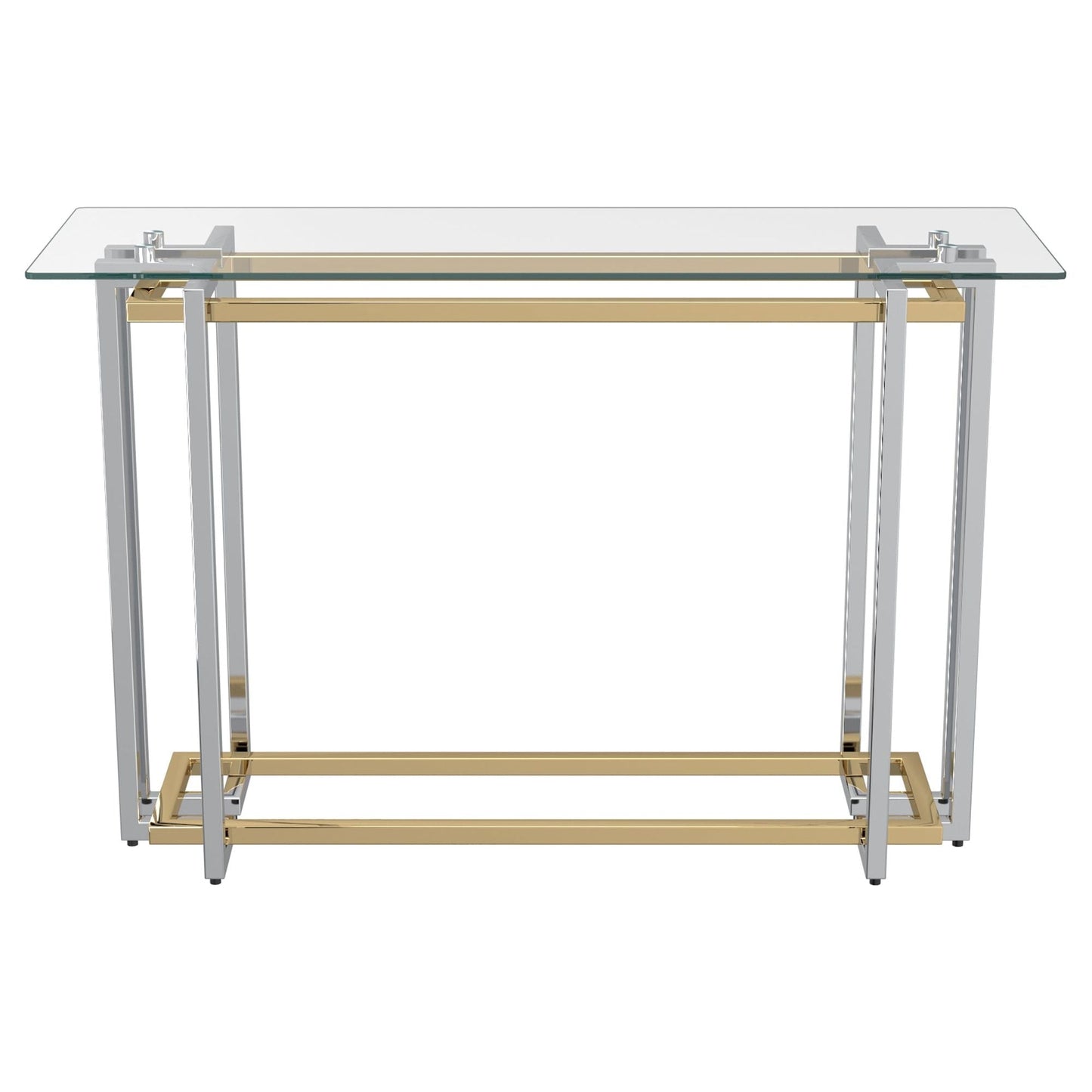 Florina Console Table in Silver and Gold