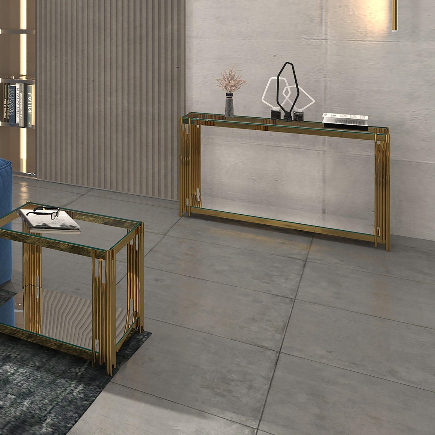 Estrel Console Table in Gold