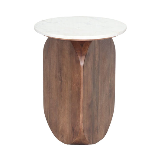 Accent Table, Walnut/white