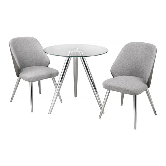 Gemma 3-Piece Dining Set - Grey