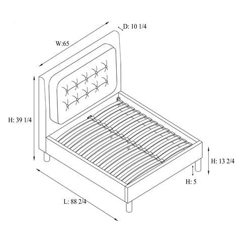 Chelsea Platform Bed - Grey