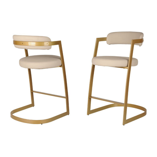 Thiago Counter Stool - Set Of 2, Gold