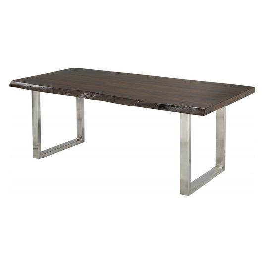 84'' DINING TABLE, DARK OAK - Open Box