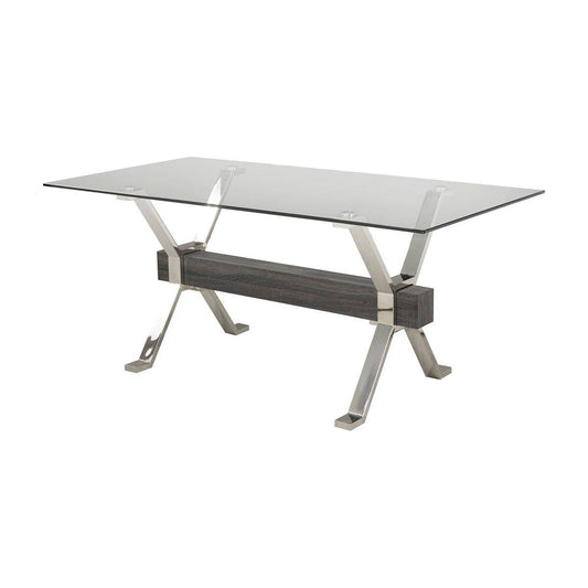 Ezra Dining Table, Silver