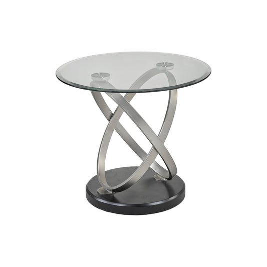 End Table, Black/silver