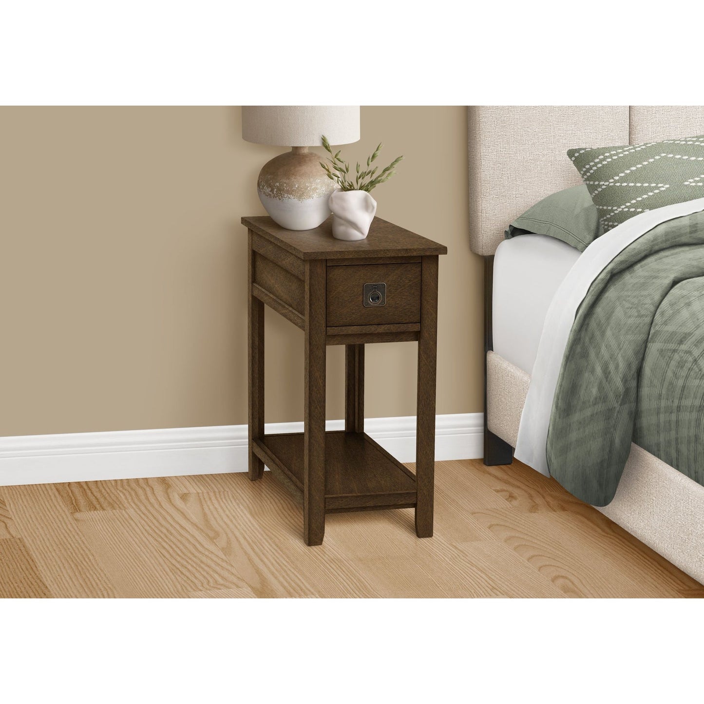 Accent Table - 24"H / Espresso Veneer End Table