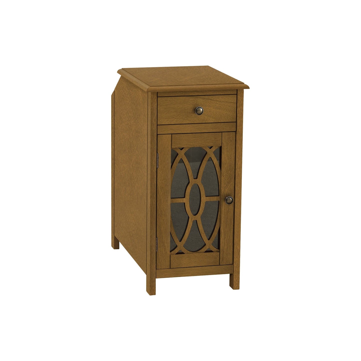 Accent Table - 24"H / Dark Taupe Veneer End Table