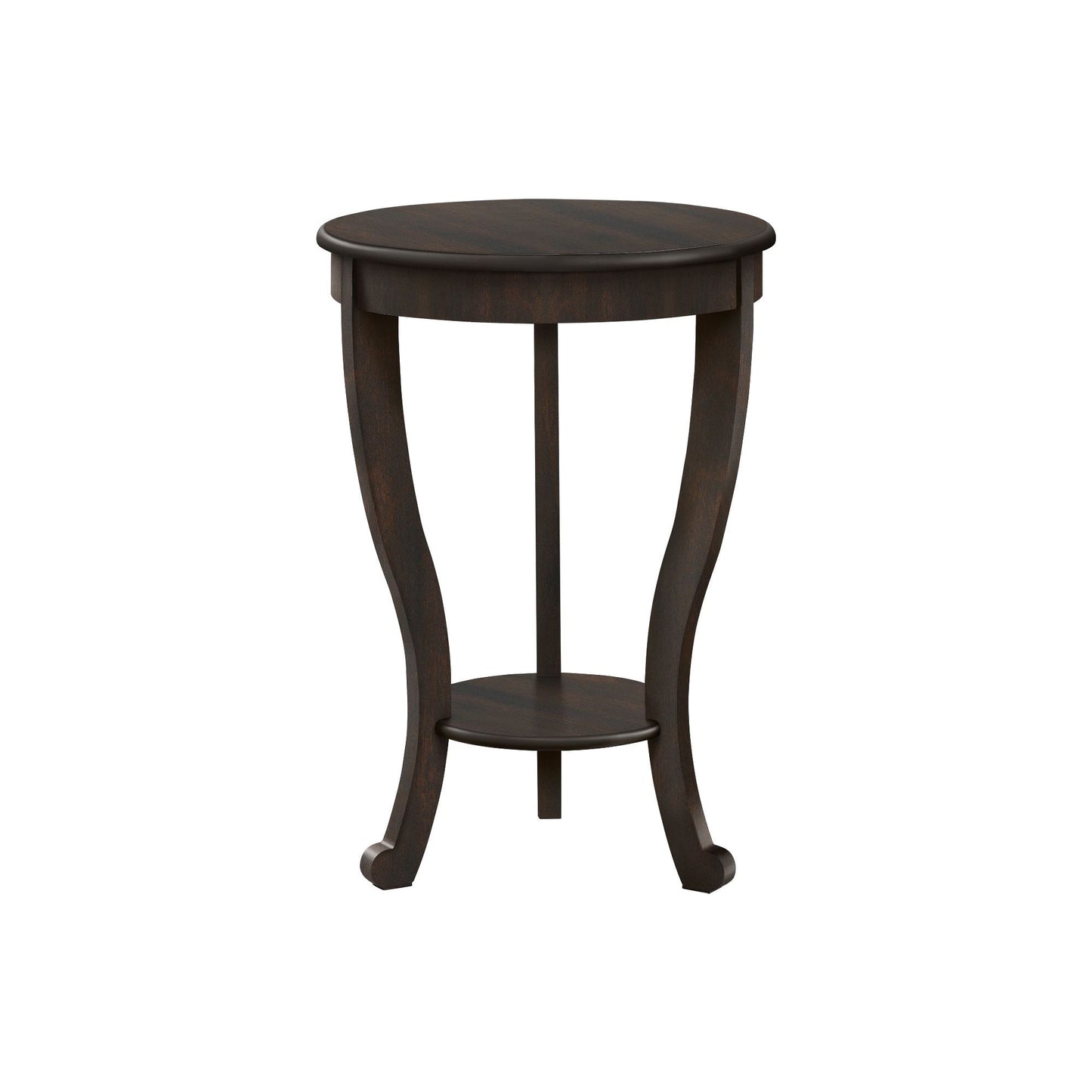 Accent Table - 24"H / Dark Walnut Veneer End Table