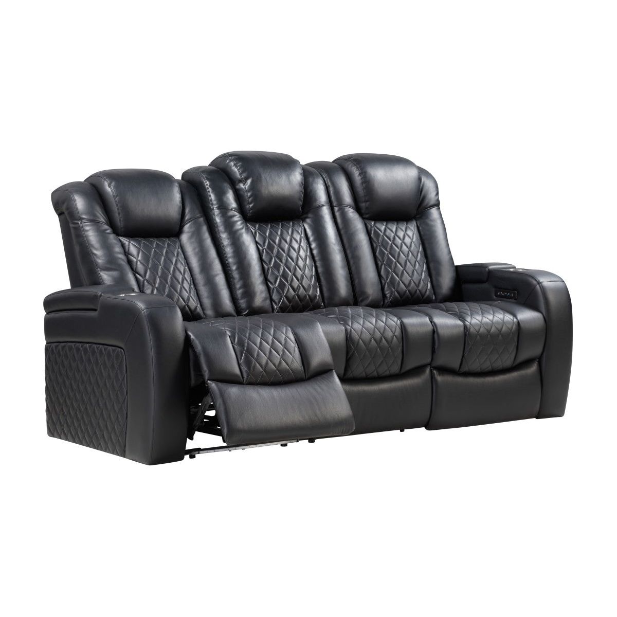 Dallas Power Recliner Sofa - Black