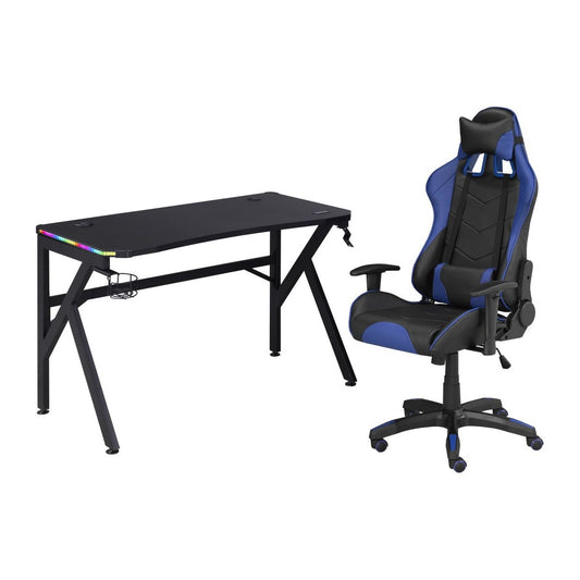 Jag Gaming Desk & Chair Set, Blue