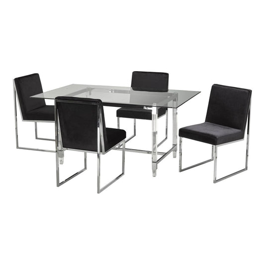 Ursula 5-piece Dining Set - Black