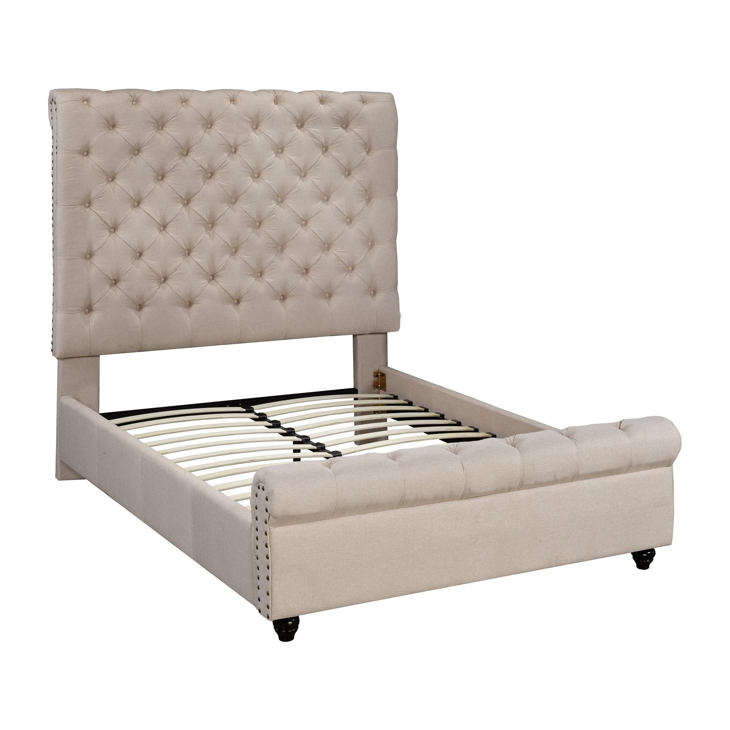 Everleigh King Platform Bed - Beige