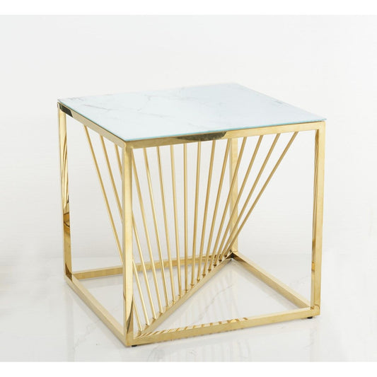 Alexa Side Table, Gold