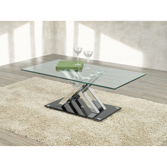 Spur Coffee Table - Silver/Black