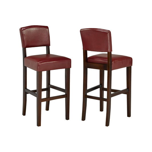 Zika Bar 29" Stool, Set of 2, Red