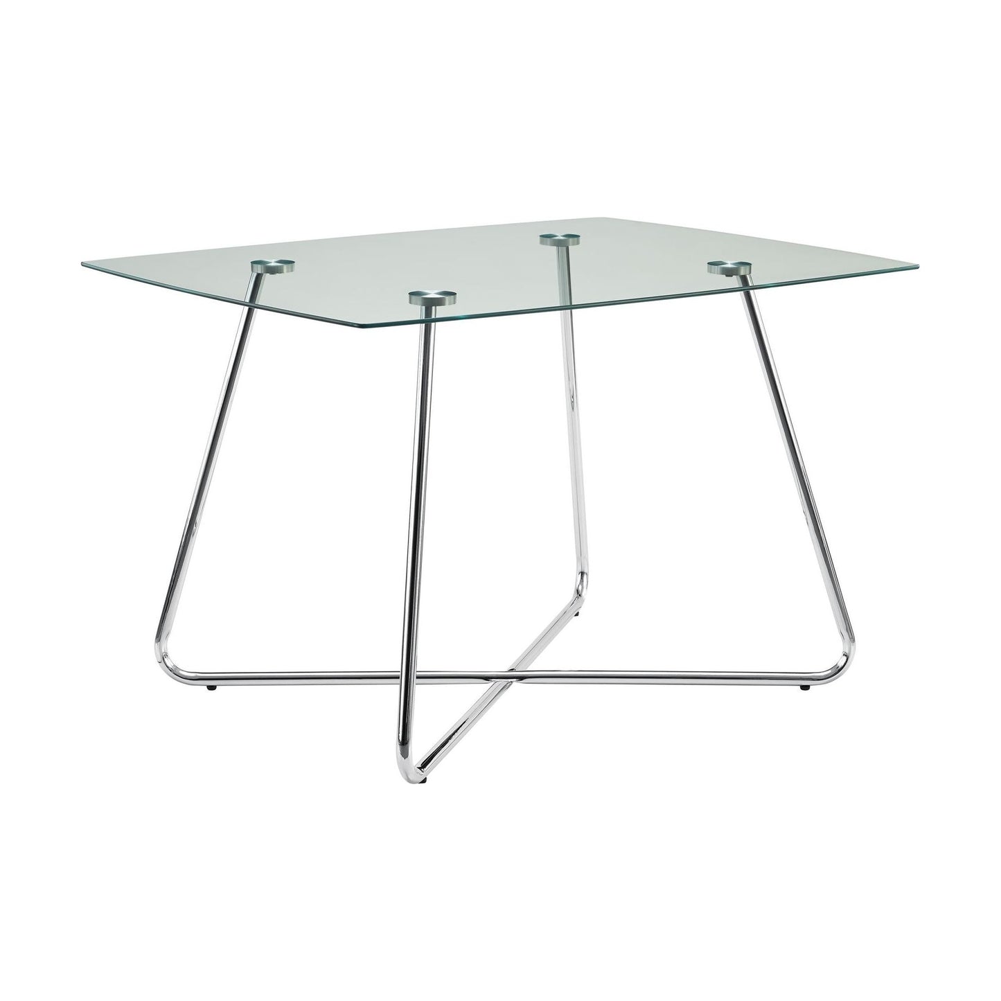 Dining Table - 40" Chrome With 8mm Tempered Glass