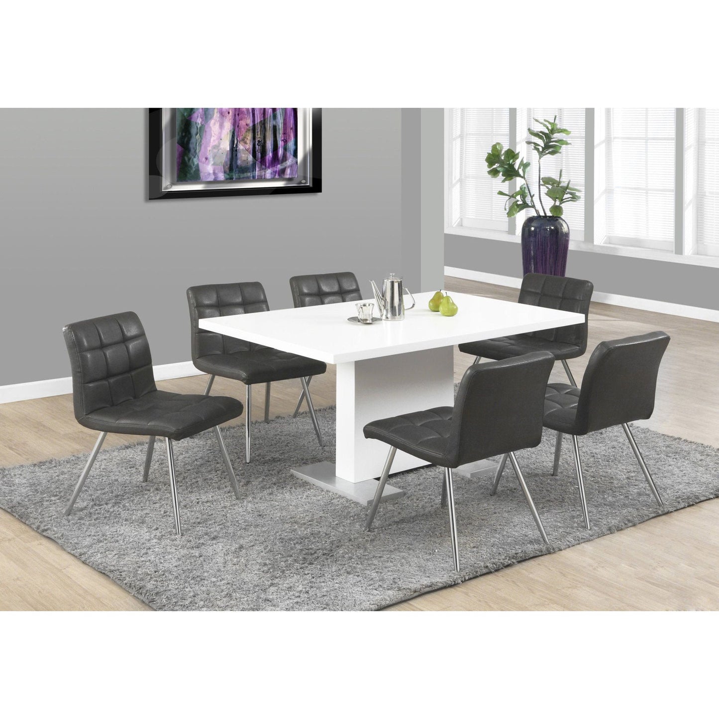 Dining Table - 35"X 60" / High Glossy White