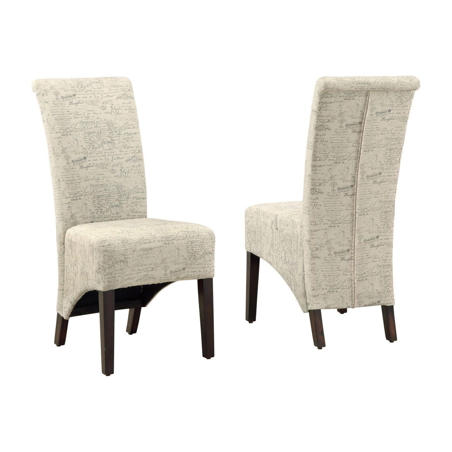 Dining Chair - 2Pcs / 40"H / Vintage French Fabric